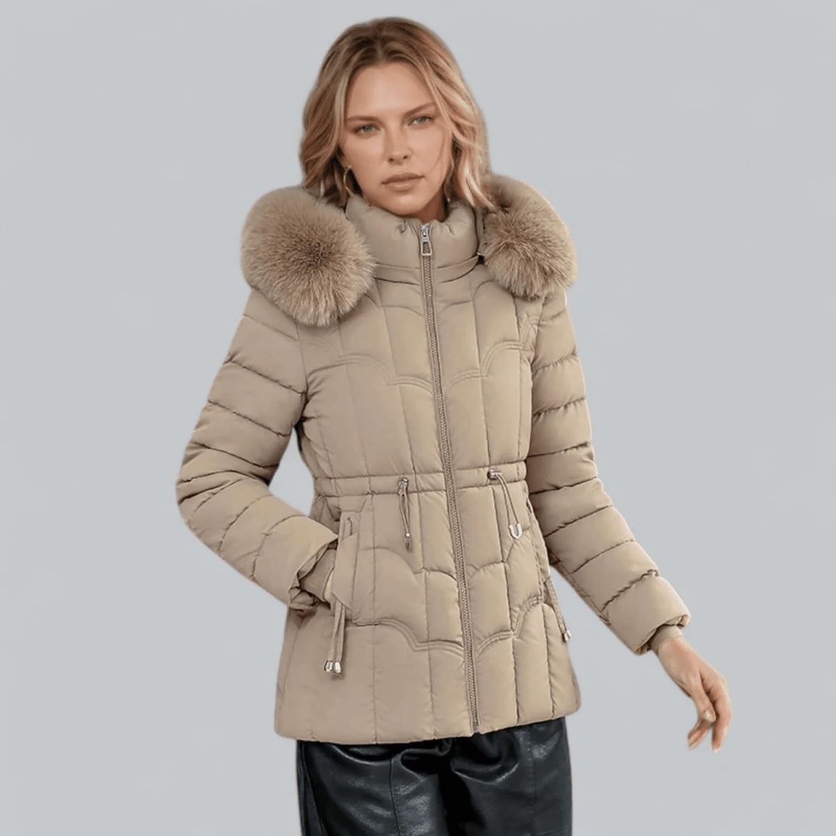 Miravel | Quilted-Insulated Tailored-Fit Women's Parka Coat for Winter