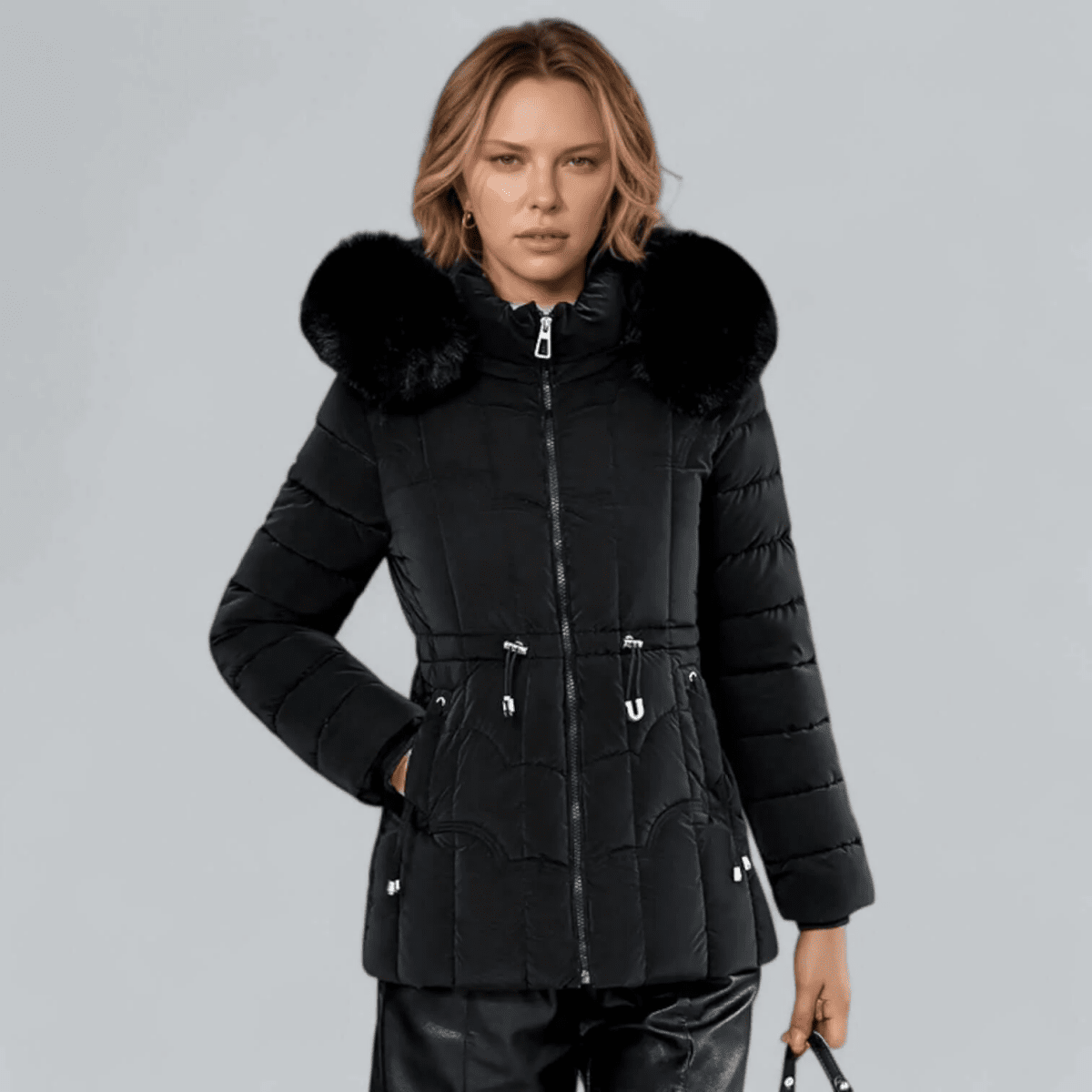 Miravel | Quilted-Insulated Tailored-Fit Women's Parka Coat for Winter
