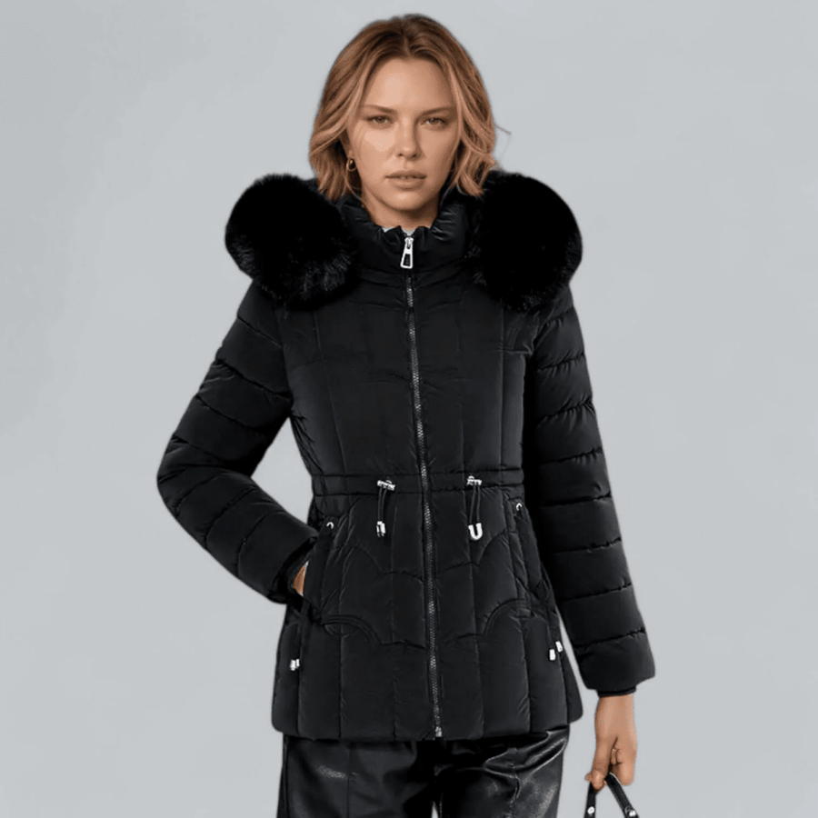 Miravel | Quilted-Insulated Tailored-Fit Women's Parka Coat for Winter