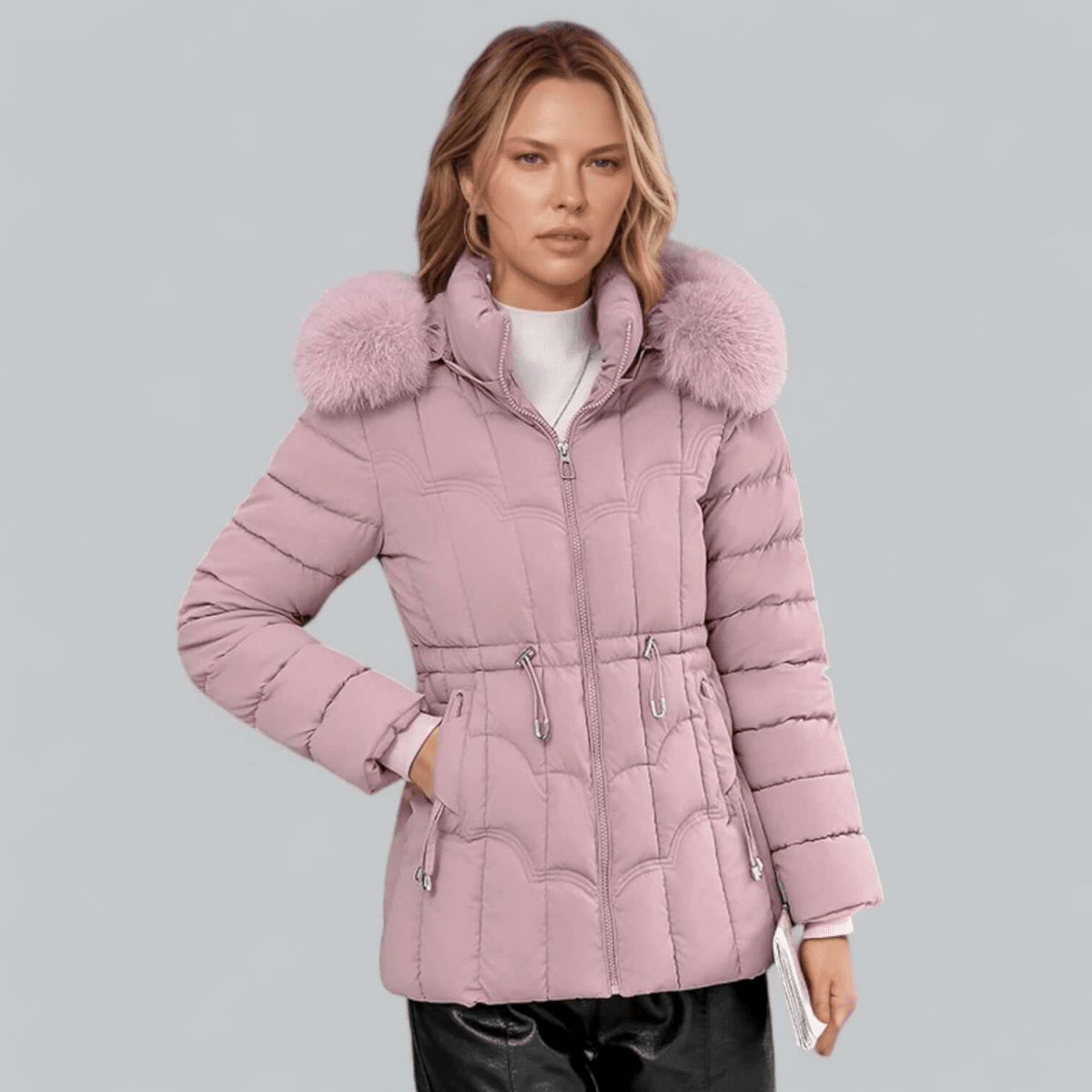 Miravel | Quilted-Insulated Tailored-Fit Women's Parka Coat for Winter