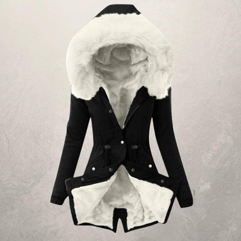 Thessaly | Faux Fur-Lined Button-Closure Women's Winter Jacket for Cold-Weather