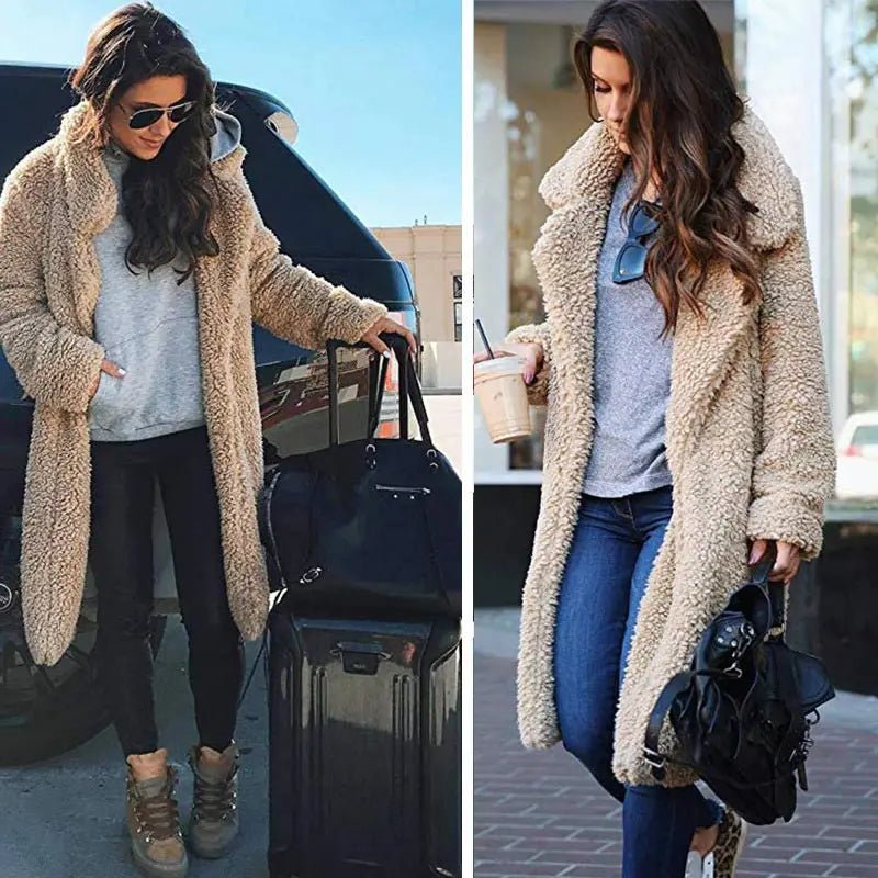 Malvioni | Soft Long Teddy Women's Coat for Winter