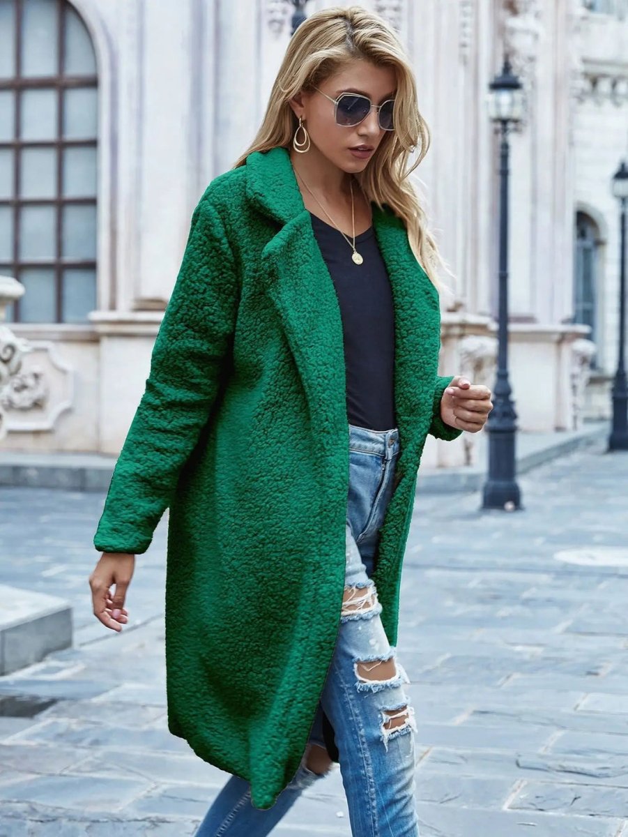 Malvioni | Soft Long Teddy Women's Coat for Winter
