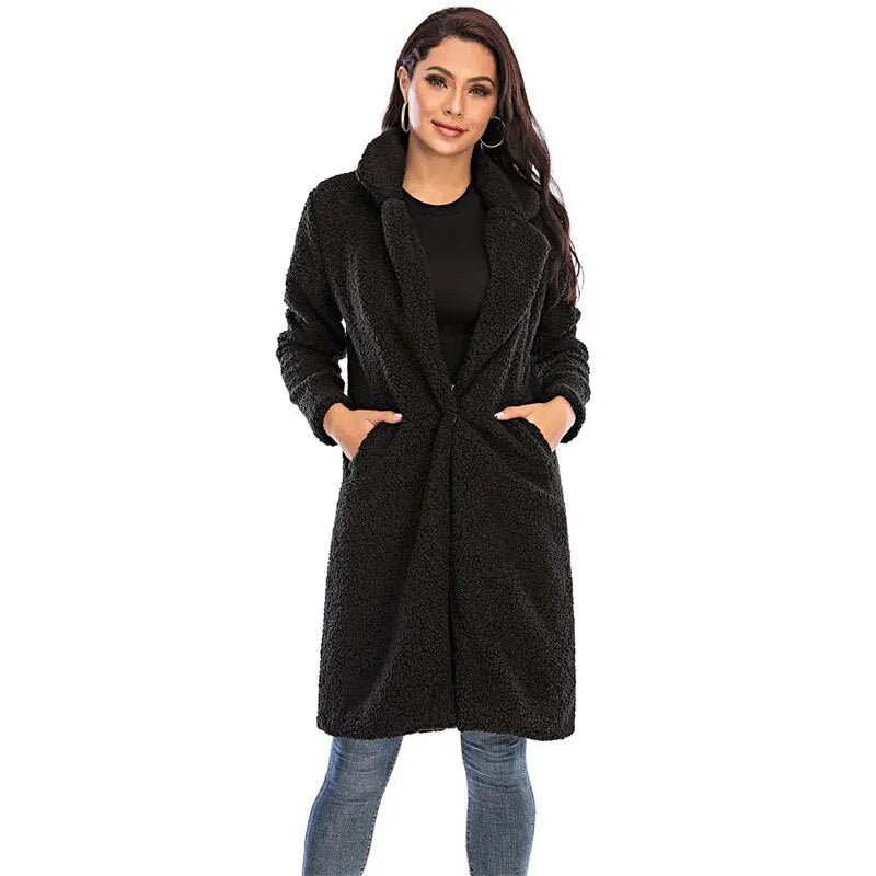 Malvioni | Soft Long Teddy Women's Coat for Winter
