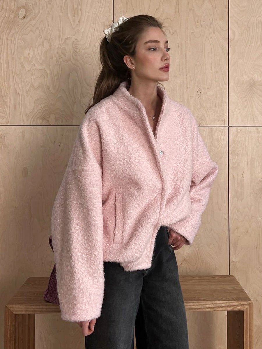 Ismene | Stand-Collar Dropped-Shoulder Women's Winter Coat for Cold-Weather