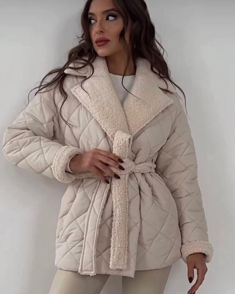 Norvia | Lapel Waist-Belt Women's Winter Coat for Cold-Weather