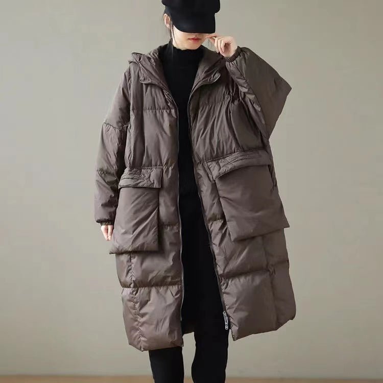 Fiorella | Hooded Plus-Size Women's Winter Jacket for Cold-Weather