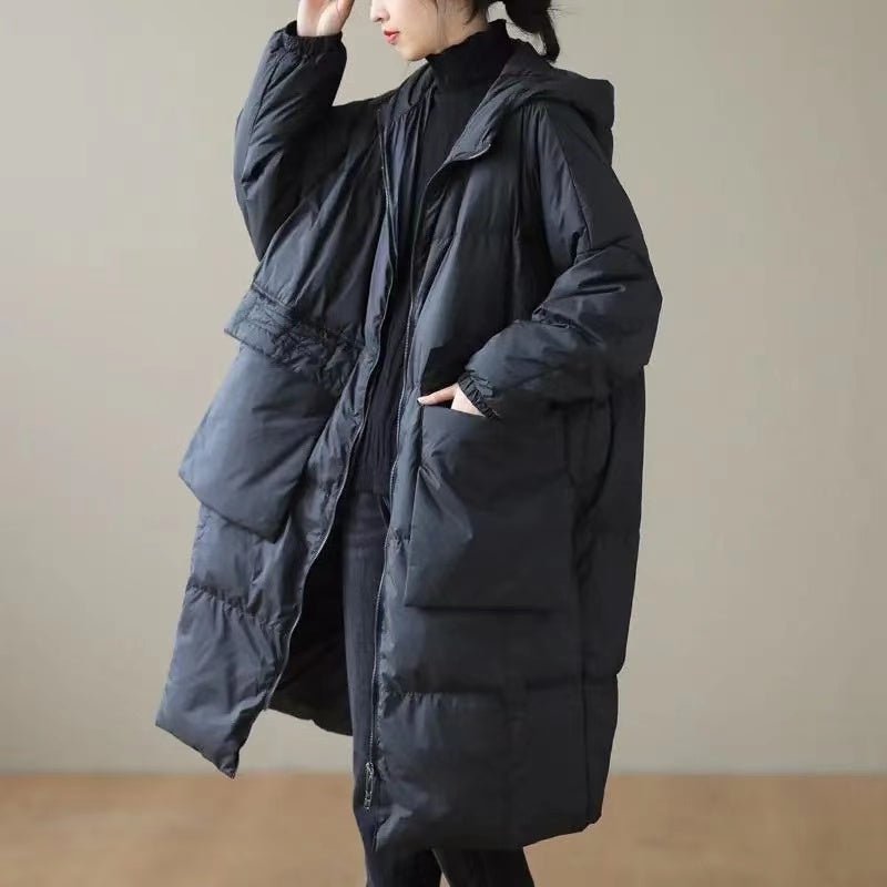 Fiorella | Hooded Plus-Size Women's Winter Jacket for Cold-Weather