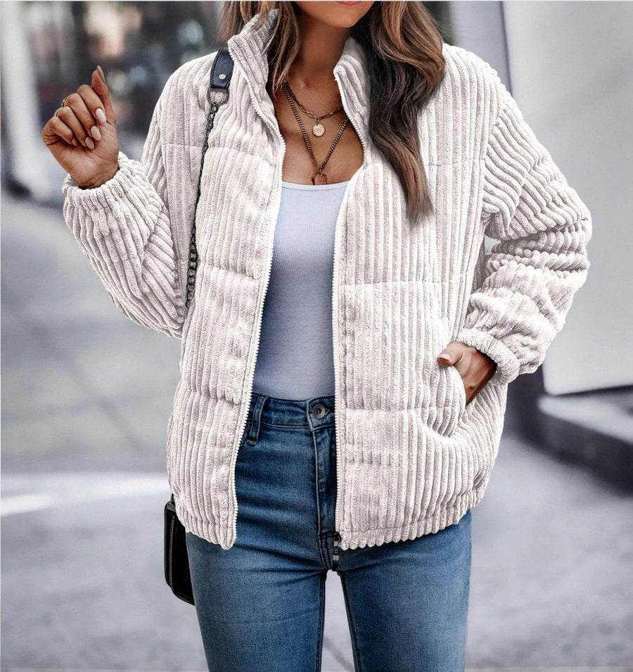 Farrah | Corduroy Classic Women's Winter Coat for Cold-Weather