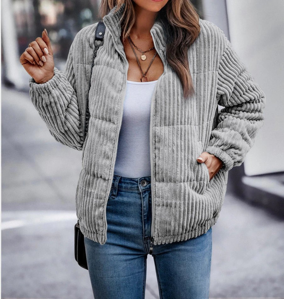 Farrah | Corduroy Classic Women's Winter Coat for Cold-Weather