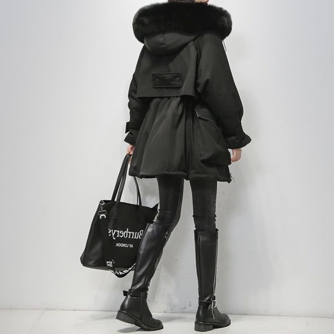 Dresca | Fur-Collar Luxurious Women's Parka Coat for Winter