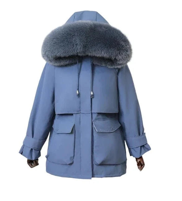 Dresca | Fur-Collar Luxurious Women's Parka Coat for Winter
