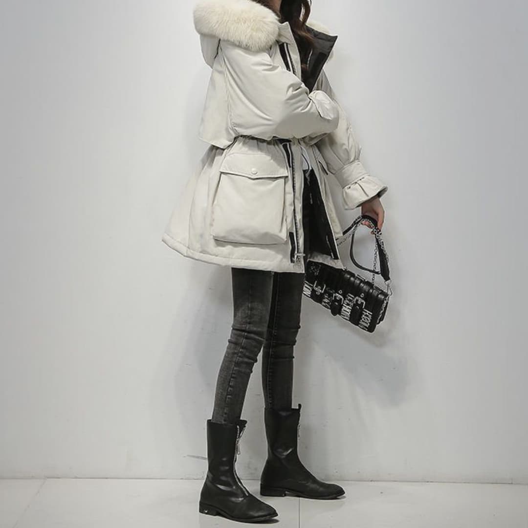 Dresca | Fur-Collar Luxurious Women's Parka Coat for Winter