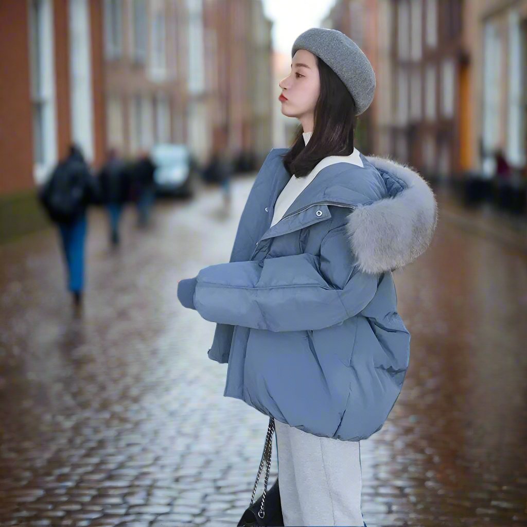 Dresca | Fur-Collar Luxurious Women's Parka Coat for Winter