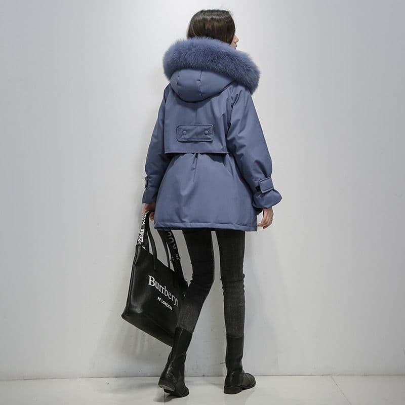 Dresca | Fur-Collar Luxurious Women's Parka Coat for Winter