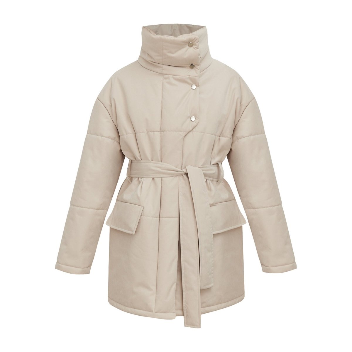 Serado | Quilted Belted-Waist Women's Winter Coat for Cold-Weather