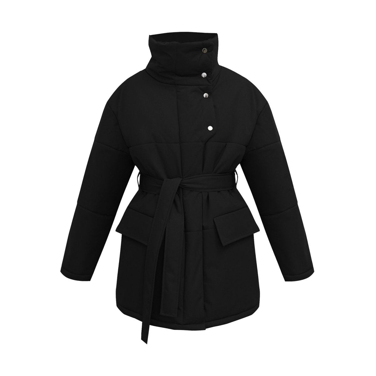 Serado | Quilted Belted-Waist Women's Winter Coat for Cold-Weather