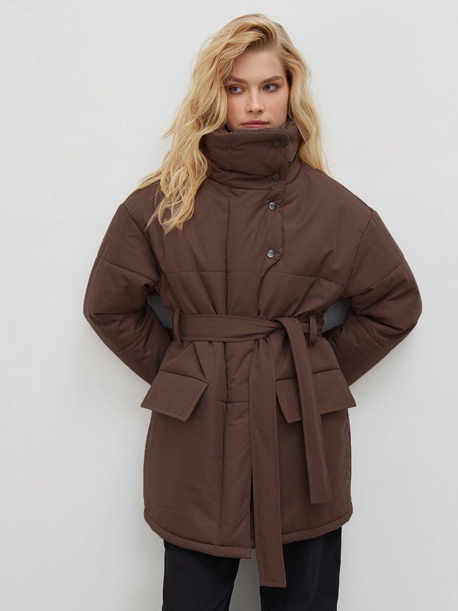 Serado | Quilted Belted-Waist Women's Winter Coat for Cold-Weather