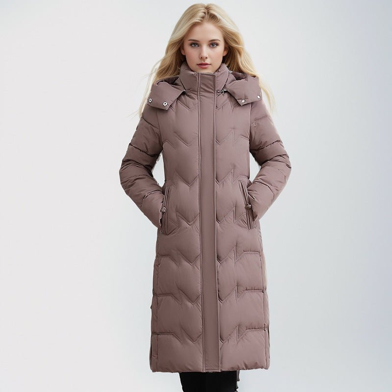 Odriana | Slim-Fit Knee-Length Women's Puffer Coat for Winter