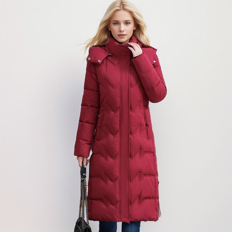 Odriana | Slim-Fit Knee-Length Women's Puffer Coat for Winter