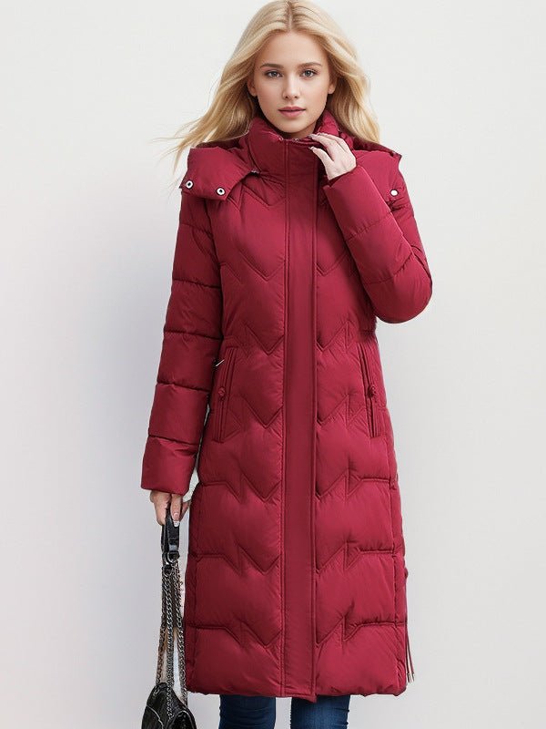 Odriana | Slim-Fit Knee-Length Women's Puffer Coat for Winter