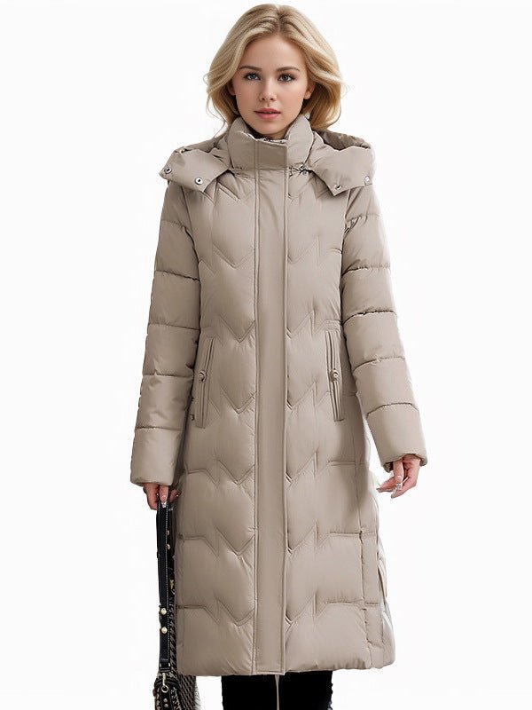 Odriana | Slim-Fit Knee-Length Women's Puffer Coat for Winter
