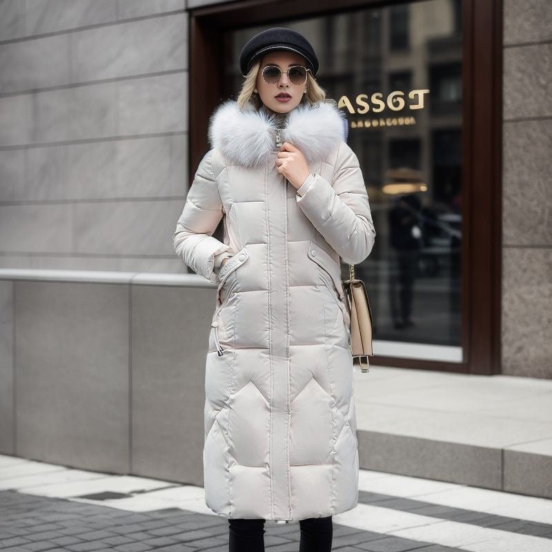 Genoveva | Faux Fur-Collar Plus-Size Women's Midi Coat for Winter