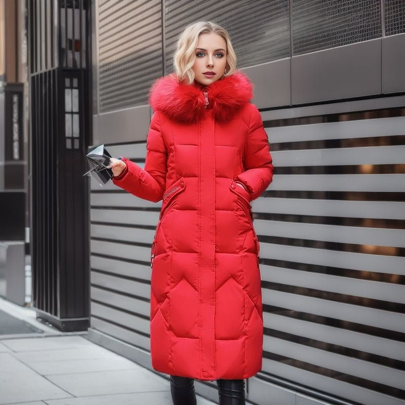Genoveva | Faux Fur-Collar Plus-Size Women's Midi Coat for Winter
