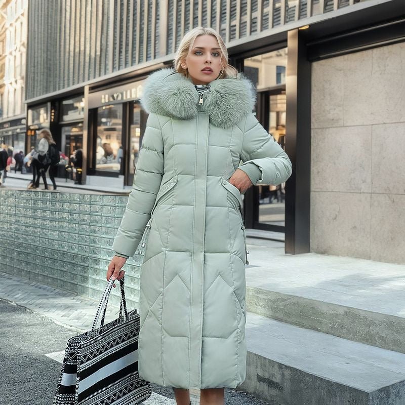Genoveva | Faux Fur-Collar Plus-Size Women's Midi Coat for Winter