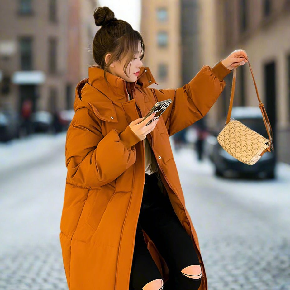 Roswitha | Plush-Lined Hooded Women's Winter Coat for Cold-Weather