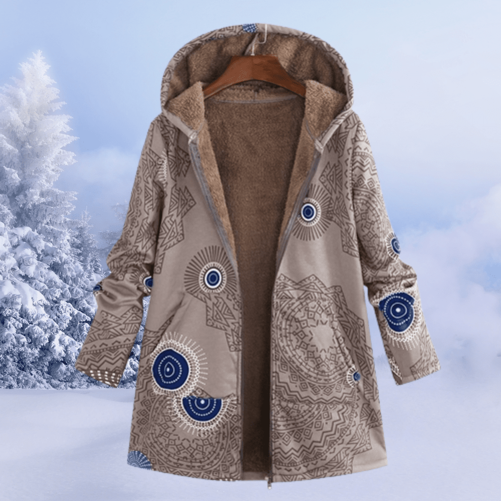 Florabel | Floral-Print Padded-Insulation Women's Winter Jacket for Cold-Weather