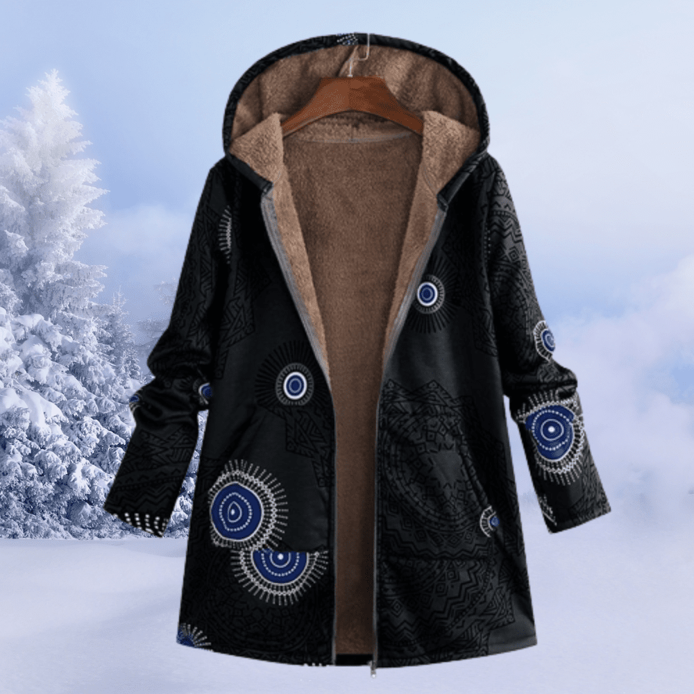 Florabel | Floral-Print Padded-Insulation Women's Winter Jacket for Cold-Weather