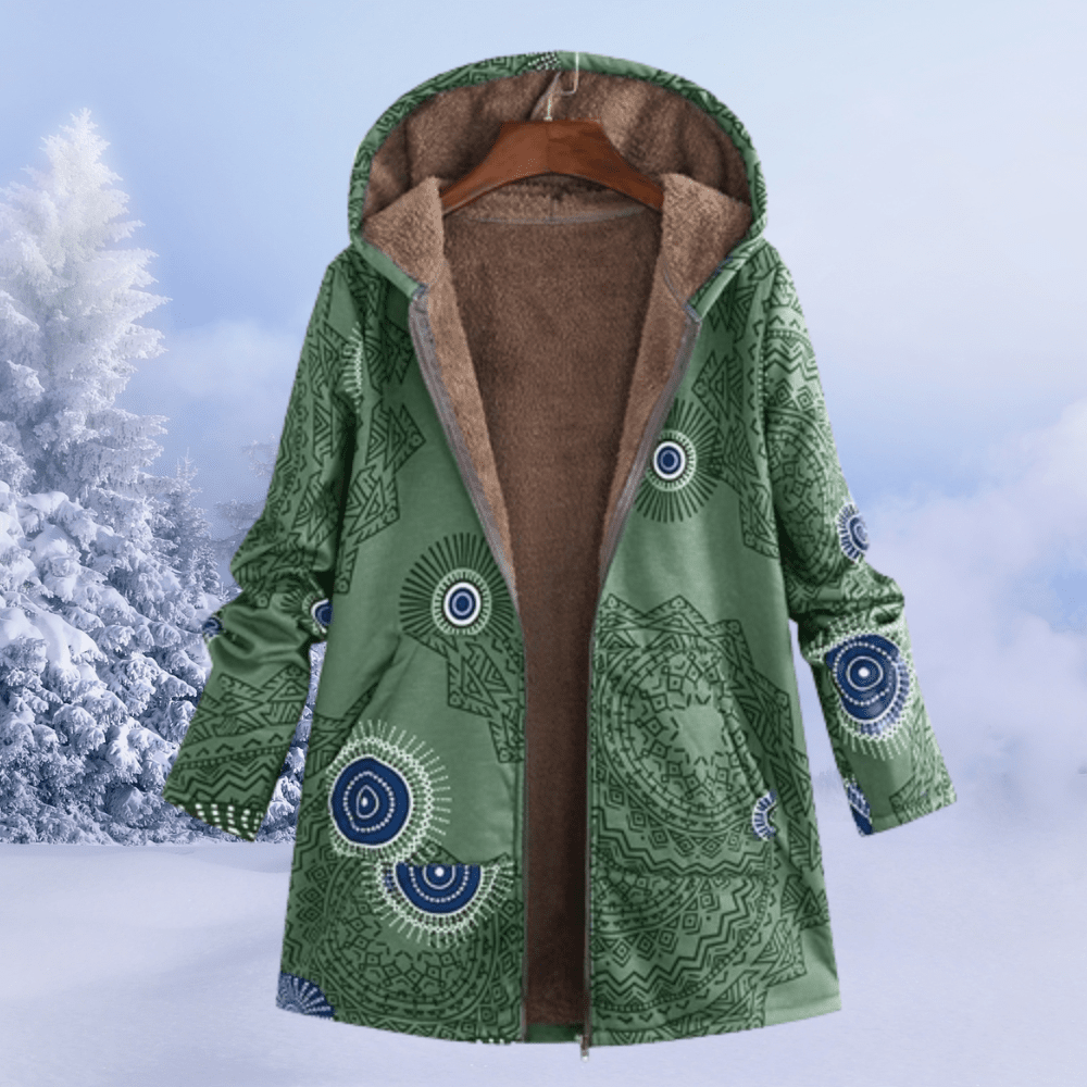 Florabel | Floral-Print Padded-Insulation Women's Winter Jacket for Cold-Weather