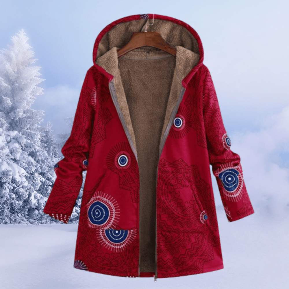 Florabel | Floral-Print Padded-Insulation Women's Winter Jacket for Cold-Weather