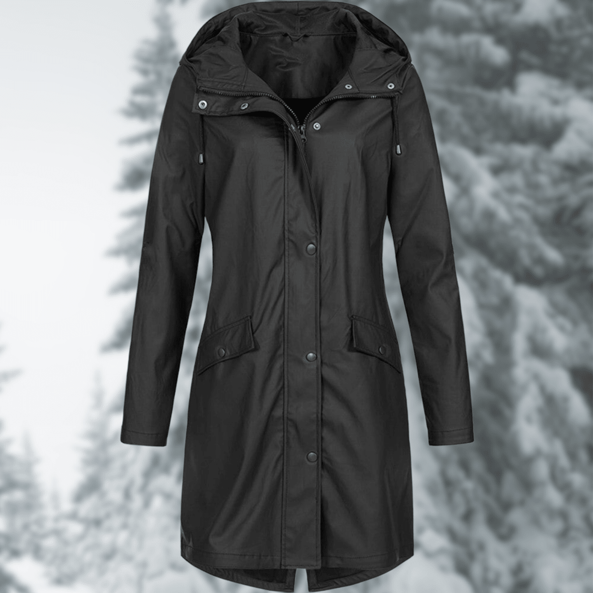 Briseis | Water-Resistant Hooded Women's Long Coat for Winter