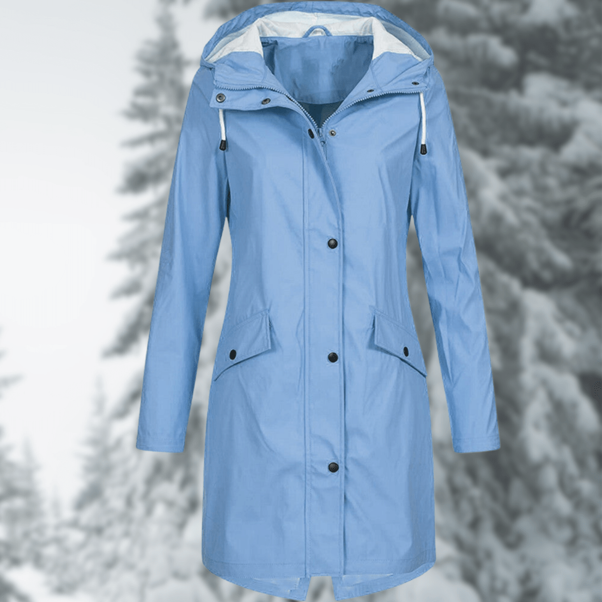 Briseis | Water-Resistant Hooded Women's Long Coat for Winter
