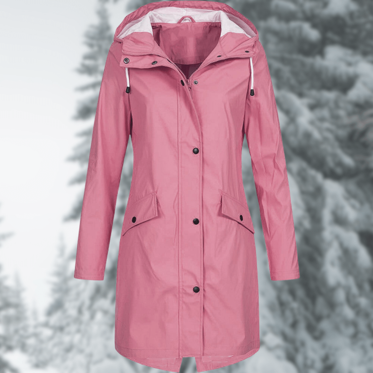 Briseis | Water-Resistant Hooded Women's Long Coat for Winter
