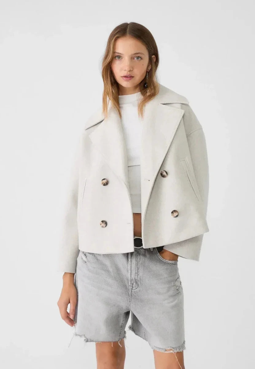 Isolde | Double-Breasted Wool-Look Women's Winter Jacket for Cold-Weather