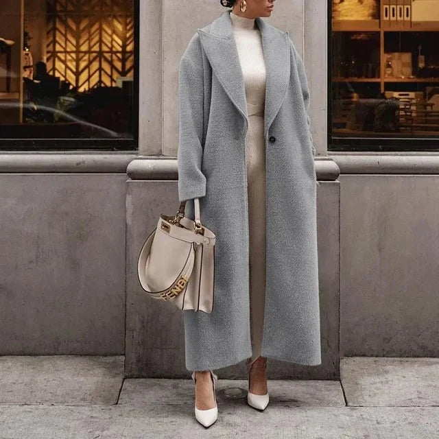 Lyriel | Oversized Notched-Lapel Women's Wool Coat for Winter