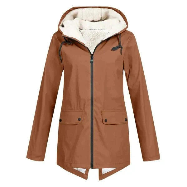 Petronia | Fleece-Lined Hooded Women's Trench Coat for Winter