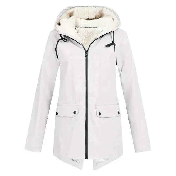 Petronia | Fleece-Lined Hooded Women's Trench Coat for Winter