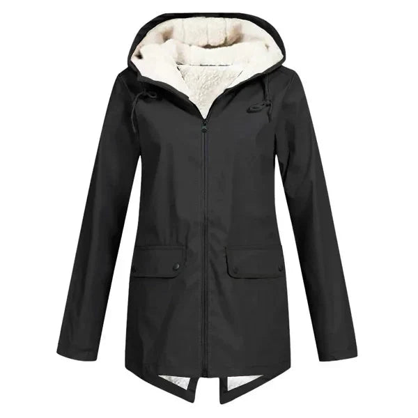 Petronia | Fleece-Lined Hooded Women's Trench Coat for Winter