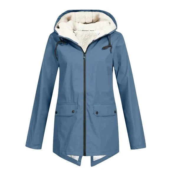 Petronia | Fleece-Lined Hooded Women's Trench Coat for Winter