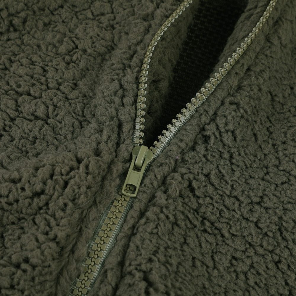 Maelis | Oversized Hooded Textured Fleece Jacket for Winter