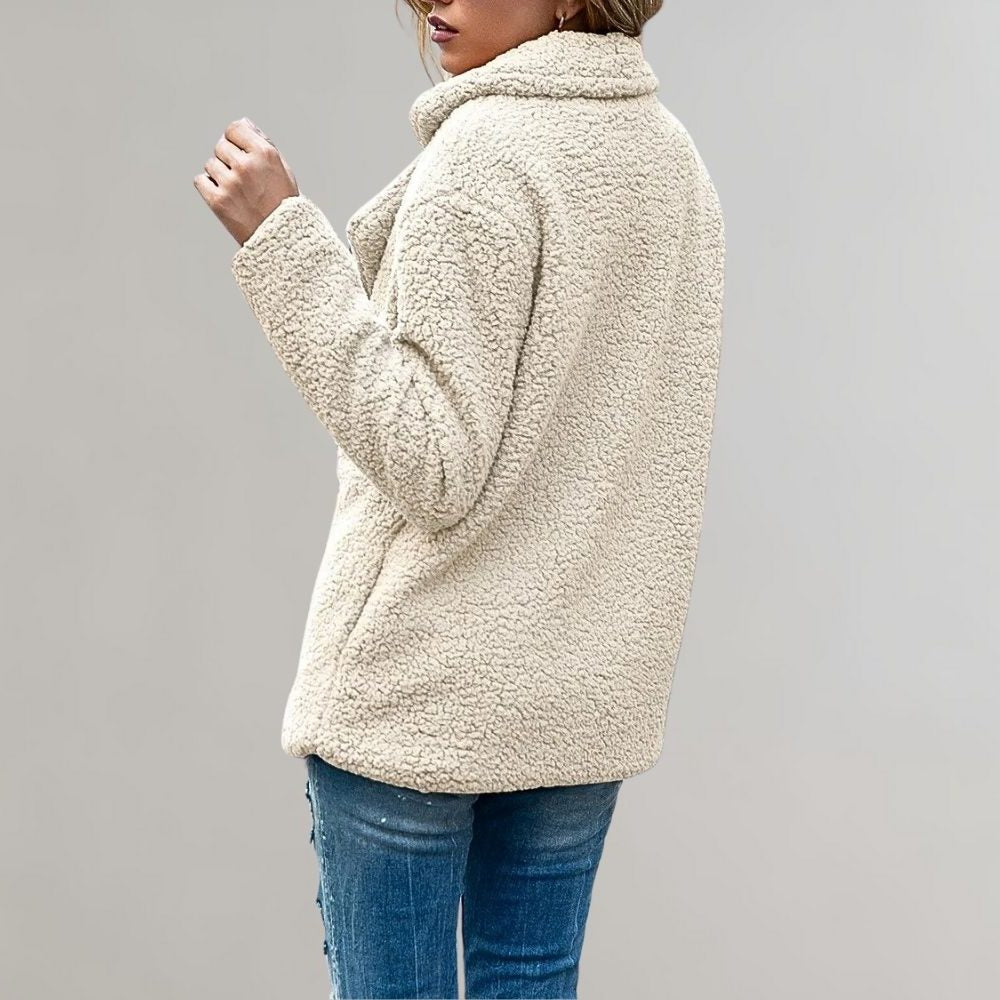 Aveline | Textured Relaxed-Fit Double-Breasted Blazer for Winter