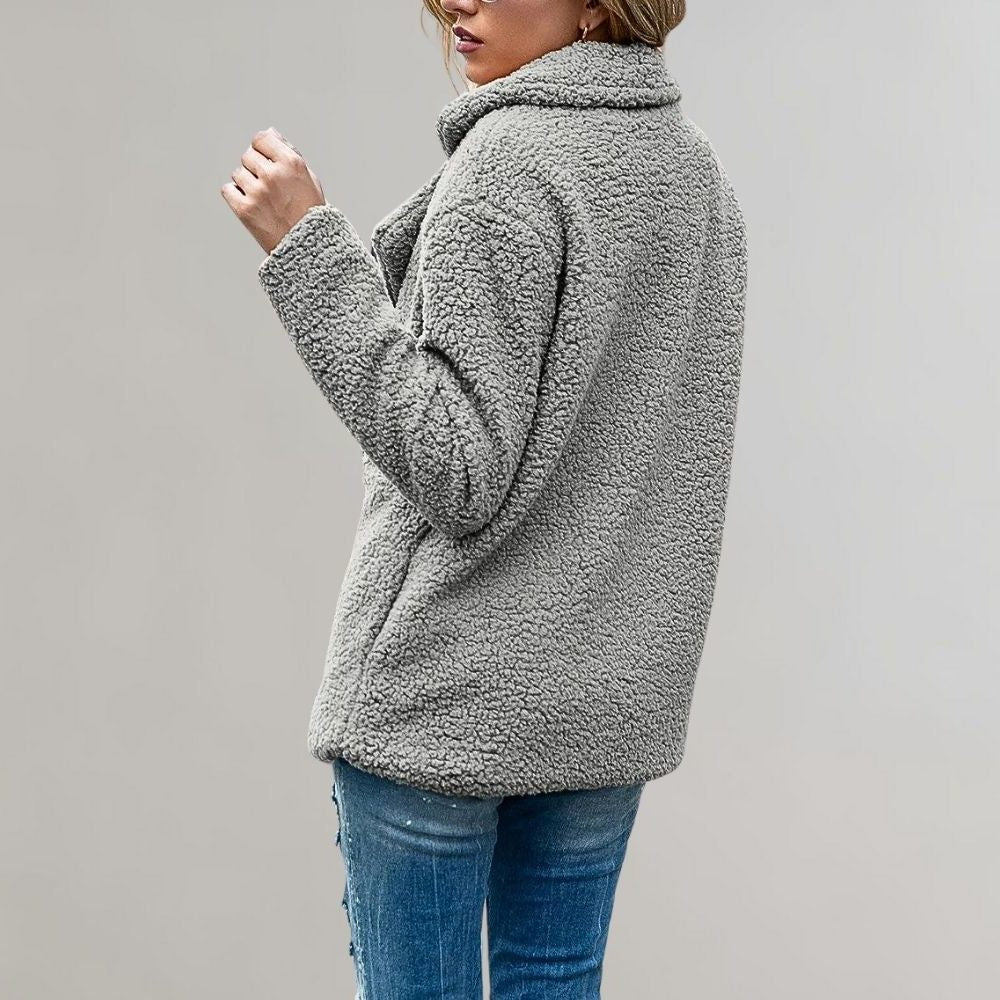 Aveline | Textured Relaxed-Fit Double-Breasted Blazer for Winter