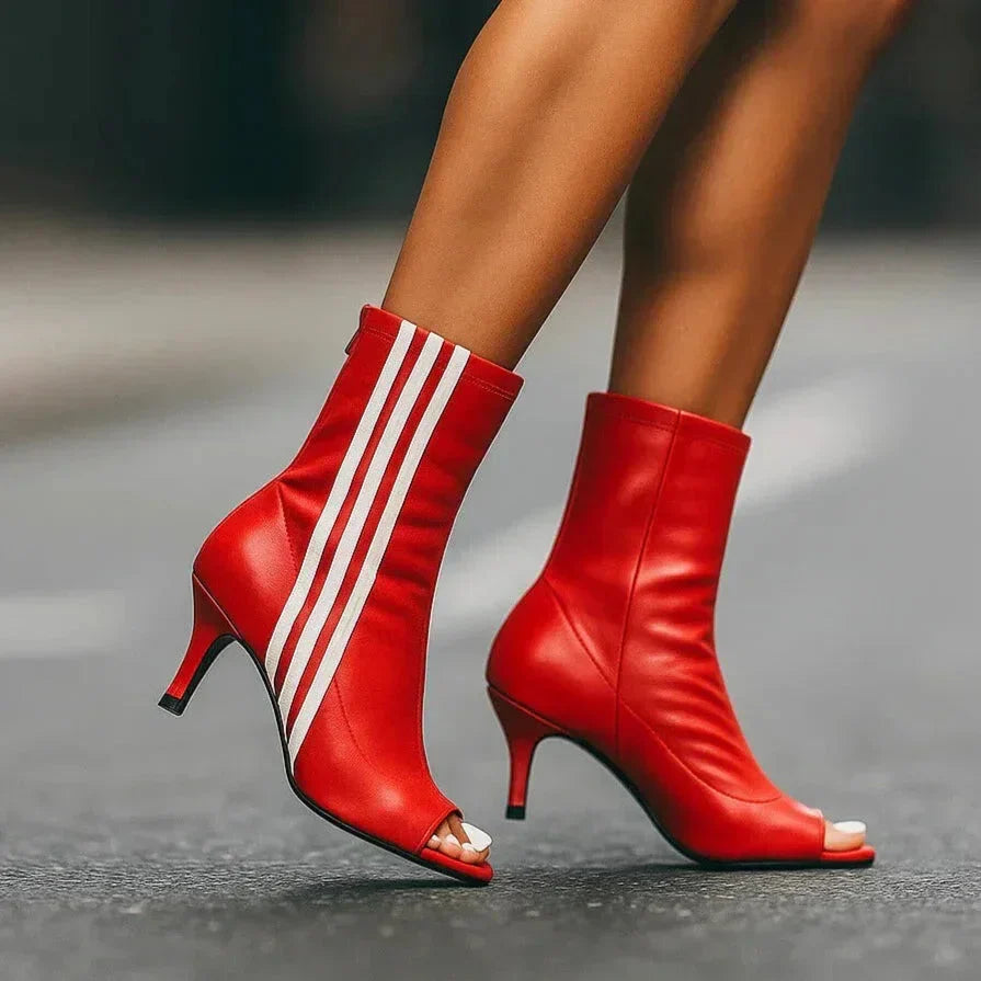 Octavia | Bold Striped Ankle Boots
