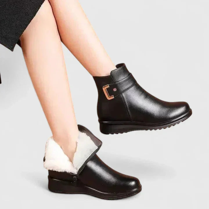 Gwen | Cushioned Fur-Lined Ankle Boots