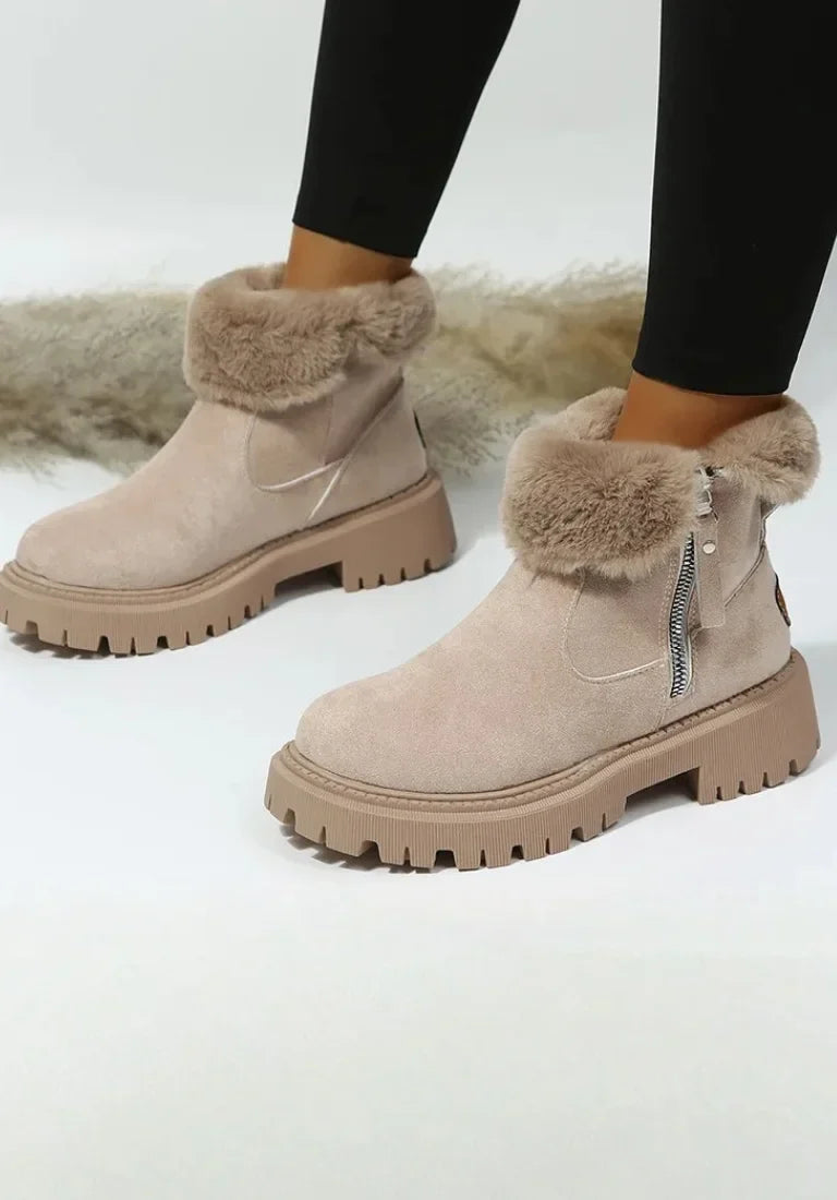Vera | Cosy Faux Fur Trim Ankle Boots