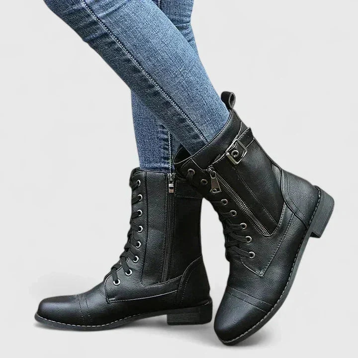 Mira | Sturdy Lace-Up Ankle Boots
